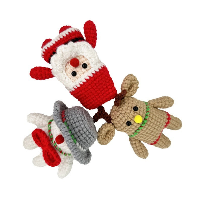 Christmas Gift Knitting Doll Crochet Material Bag Handmade DIY Toys（Unfinished products）