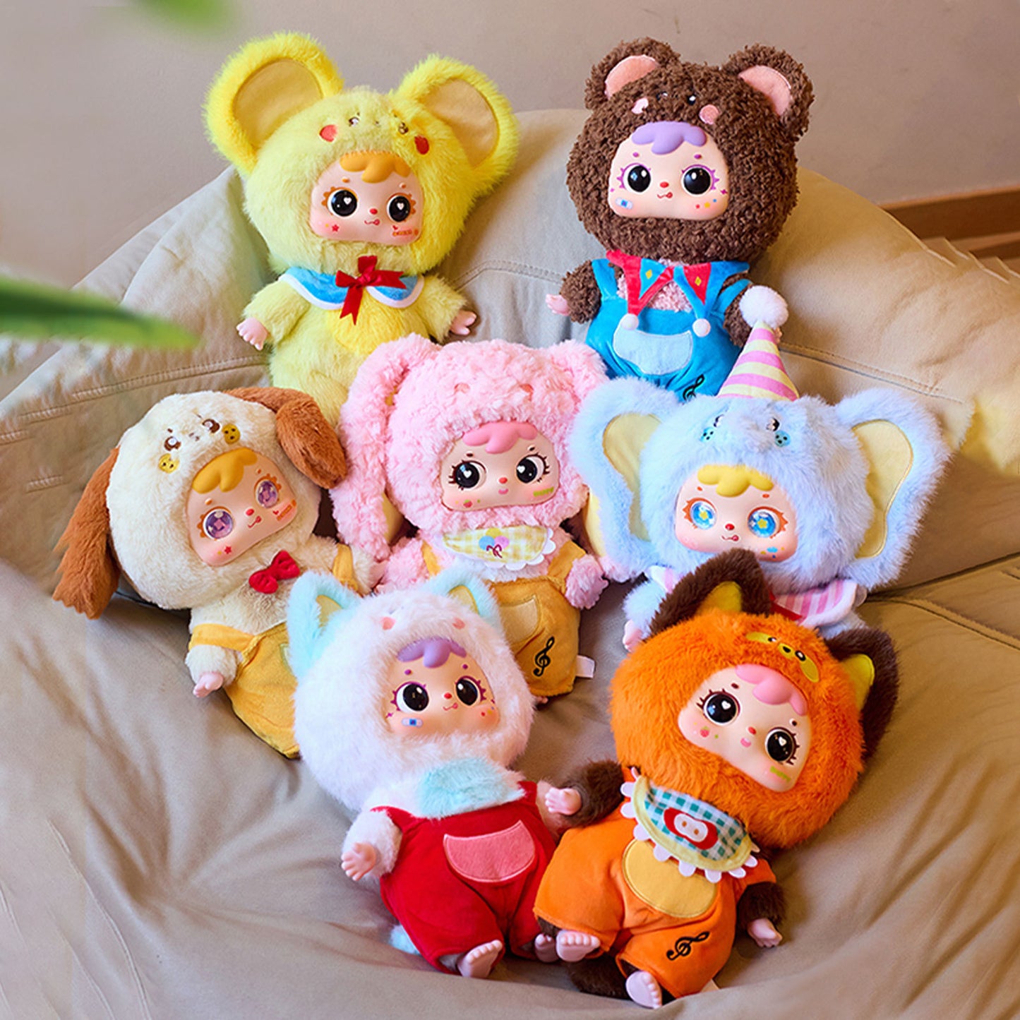 Series Plush Blind Box 6-12PCs (Set of 6-12 No Repeat) Cute Figures Collectible Toys Birthday Gifts